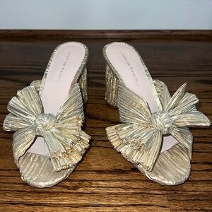 Loeffler Randall Gold Bow Heel